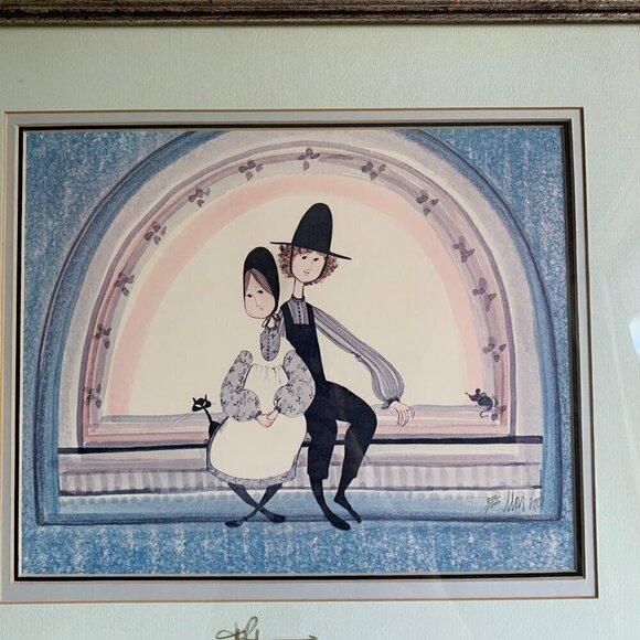 P Buckley Moss Promised Double Signed Numbered Framed  800/1000 - Picture 5 of 6